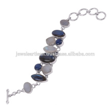 Bijoux Bracelet en argent sterling 925 en pierre de Labradorite et Multi Gemstone